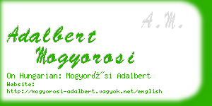 adalbert mogyorosi business card